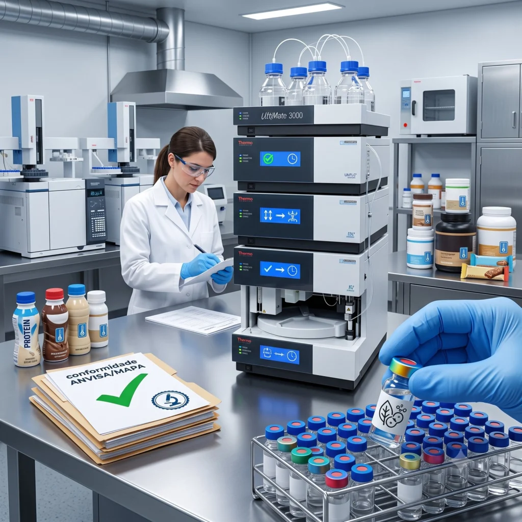 Análise laboratorial por cromatografia HPLC